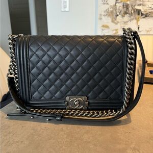 Chanel Medium Boy Bag Black Lambskin